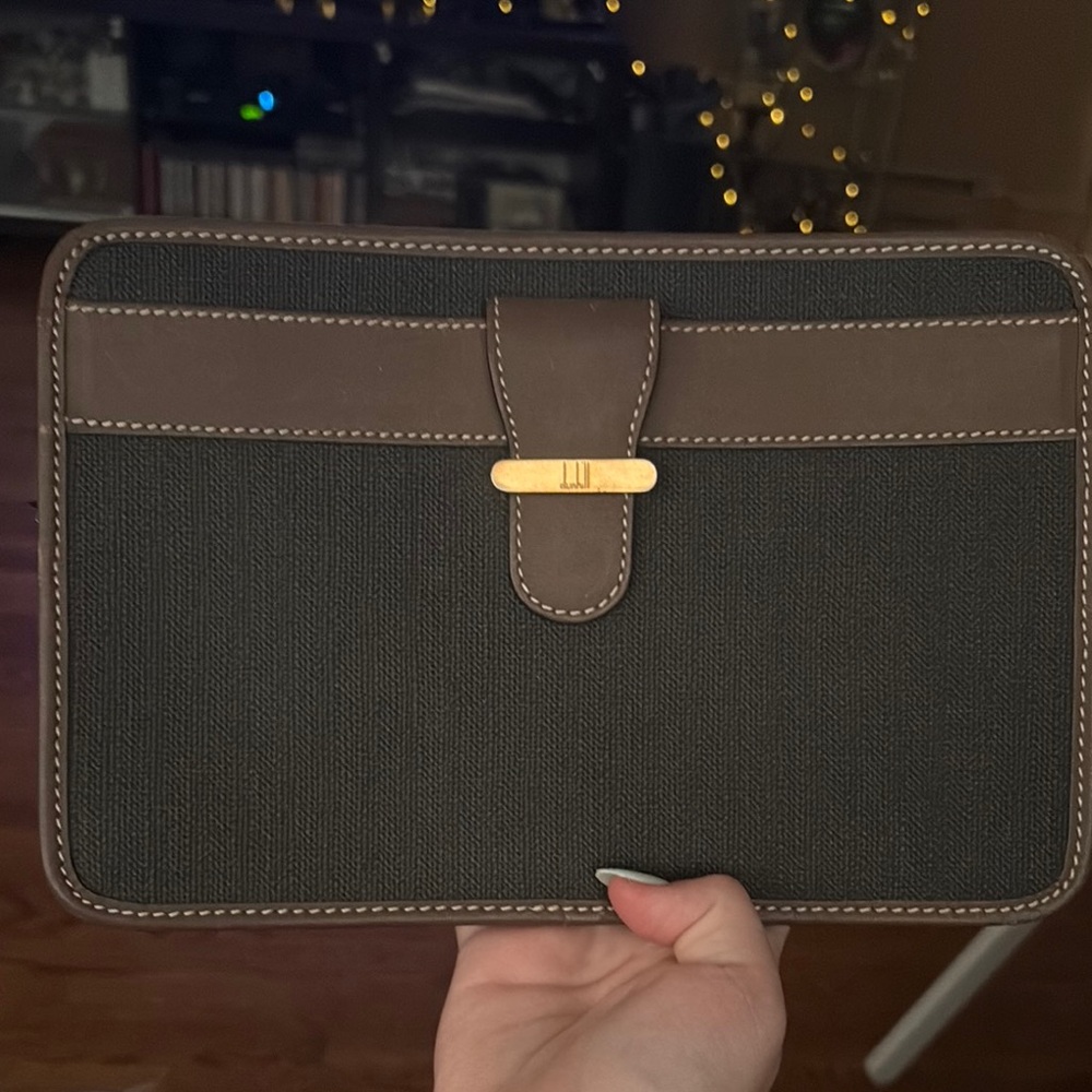 Dunhill pouch with wristlet